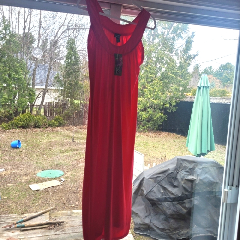 Elegant Red Sleeveless Dress